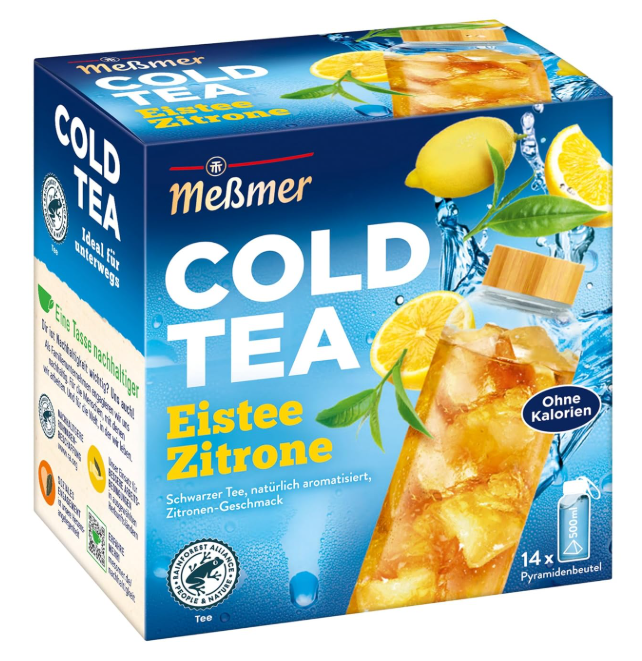 Messmer Cold Tea Eistee Zitrone Fuer Die Wasserflasche Ohne Zucker