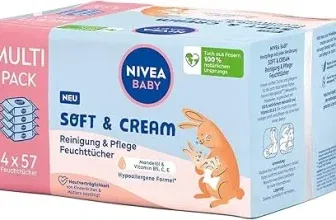 NIVEA BABY Soft & Cream Feuchttücher - 4 x 57 Stück