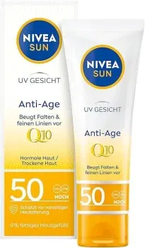 NIVEA SUN UV Gesicht Q10 Anti-Age Sonnenschutz mit LSF 50