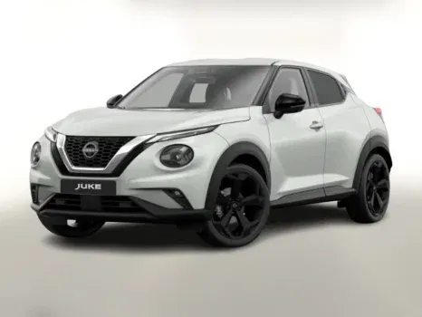 Weißer Nissan Juke 114 DCT Tekna Facelift - kompaktes SUV mit 114 PS Benzinmotor