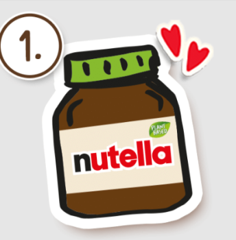 Nutella Plant Gratis testen Cashback-Aktion 2025 mit Nutella-Gläsern und Geldsymbolen