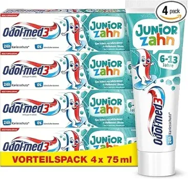 Odol-med3 Juniorzahn Zahnpasta 4er Pack - 4x75ml