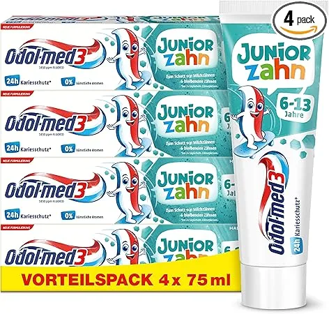 Odol Med3 Juniorzahn Zahnpasta 4Er Pack