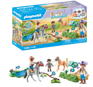 PLAYMOBIL Horses of Waterfall 71495 Set für Kinder - Pferdefiguren und Zubehör