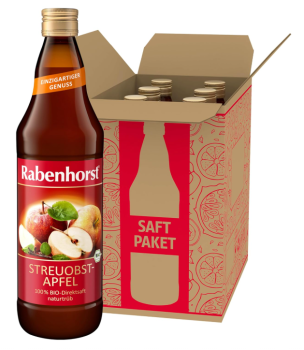 RABENHORST Streuobst-Apfel BIO 6er Pack - 6*700 ml Flaschen