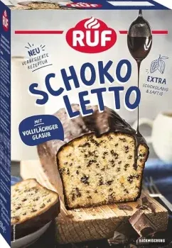 RUF Schokoletto Backmischung - ideal für selbstgemachten Schokoladenkuchen.