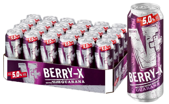 V+ Berry-X Biermischgetränk in 0.5 l Dose