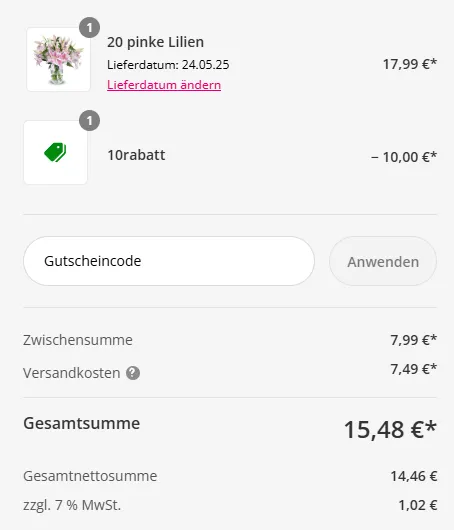 Schnäppchen, Deals Und Rabattcodes Des Tages - Blumeideal Versandinformationen