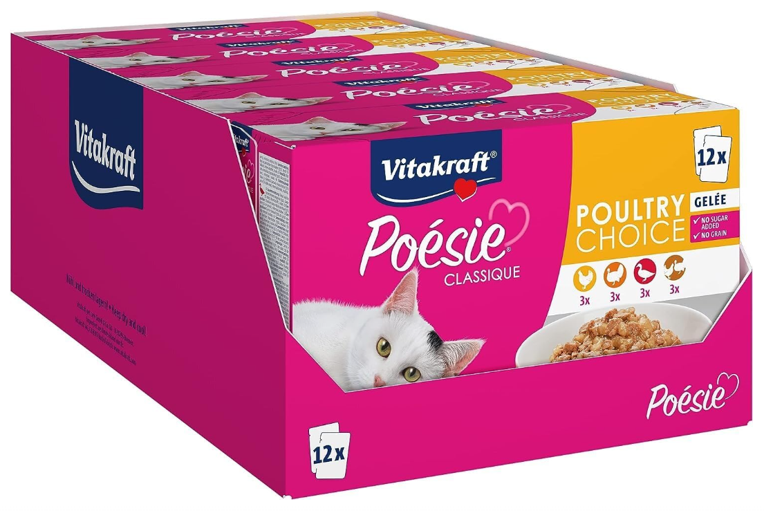 Vitakraft Poesie Classique Nassfutter Fuer Katzen Multipack Mit Huhn Pute Gefluegel Und Ente