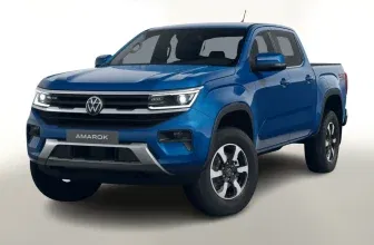 Blaues Volkswagen Amarok 3.0 TDI Modell, Baujahr 2025, 241 PS, 10 km Laufleistung