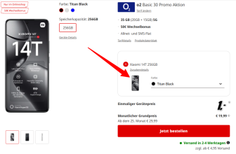 Xiaomi 14T Smartphones und o2 Basic Allnet Flat-Angebot