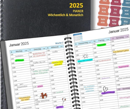 Yyshus Terminplaner 2025 A5 Soft Cover im Sonderangebot