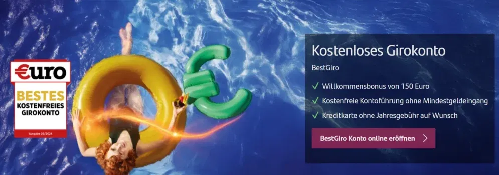 Kostenloses Girokonto: Santander BestGiro mit 150€ Willkommensbonus
