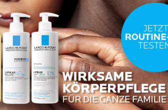 La Roche-Posay Hautpflegeprodukte auf Holztisch