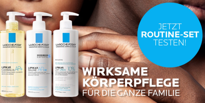 La Roche-Posay Hautpflegeprodukte auf Holztisch