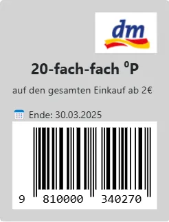 Dm 20 Fach Ean 9810000340270