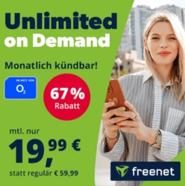 Freenet O2 Unlimited On Demand 5G 300 Mbit S