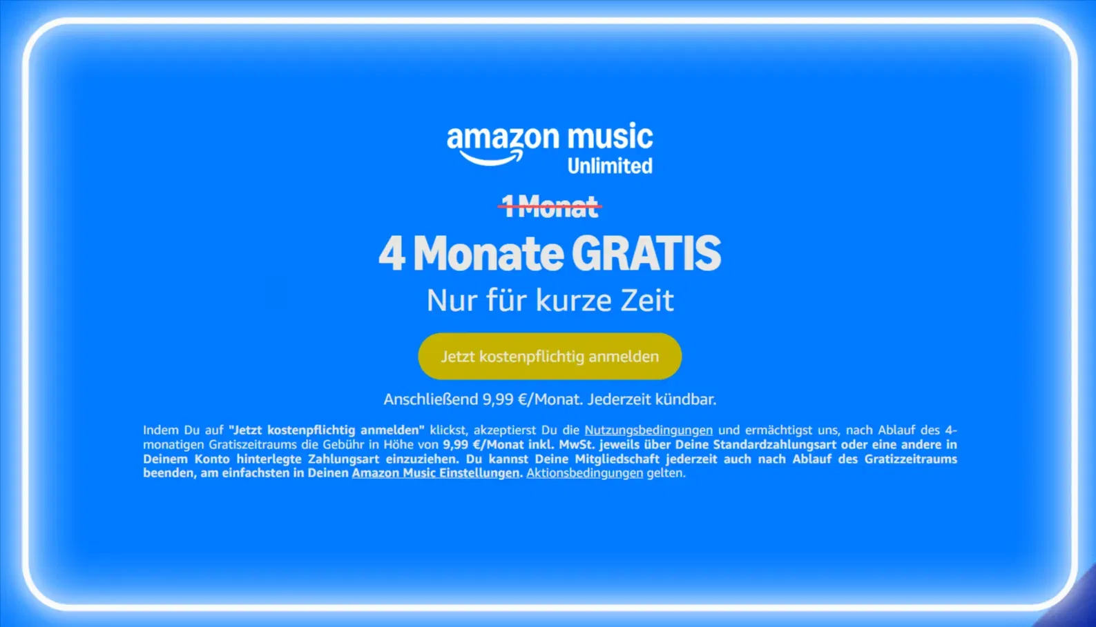 4 Monate Amazon Music unlimited 🎶 kostenlos testen (Neukunden)