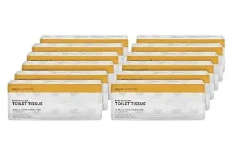AmazonCommercial Toilettenpapier 2-lagig 120 Rollen Großpackung