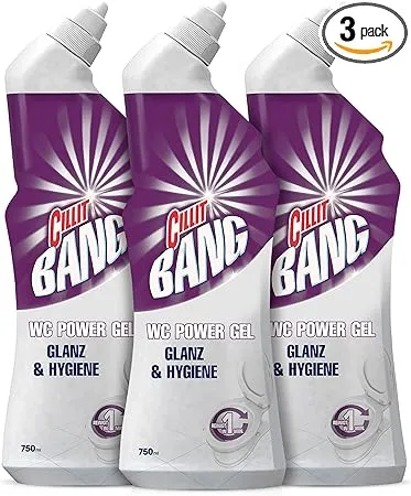 CILLIT BANG WC Power Gel Glanz 3 x 750 ml ab 6,38 € inkl. Prime-Versand