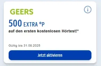 Kostenlos 500 Payback Punkte durch Gratis Hörtest bei Geers