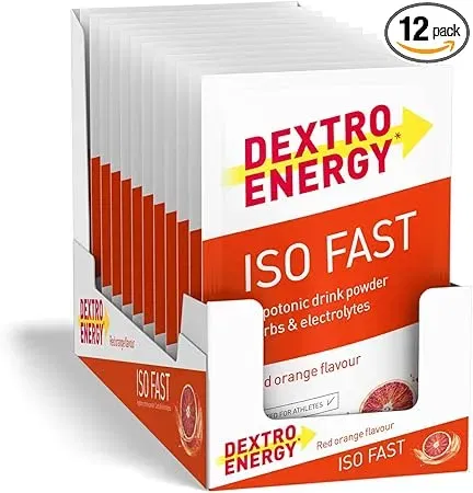 Dextro Energy Iso Fast Red Orange 12X56G Sachets Hypotones Elektrolyt Pulver Mit Natrium Magnesium Kalium Und Chlorid Schnelle Kohlenhydrat Und Mineralstoff Versorgung Glutenfrei Laktosefrei