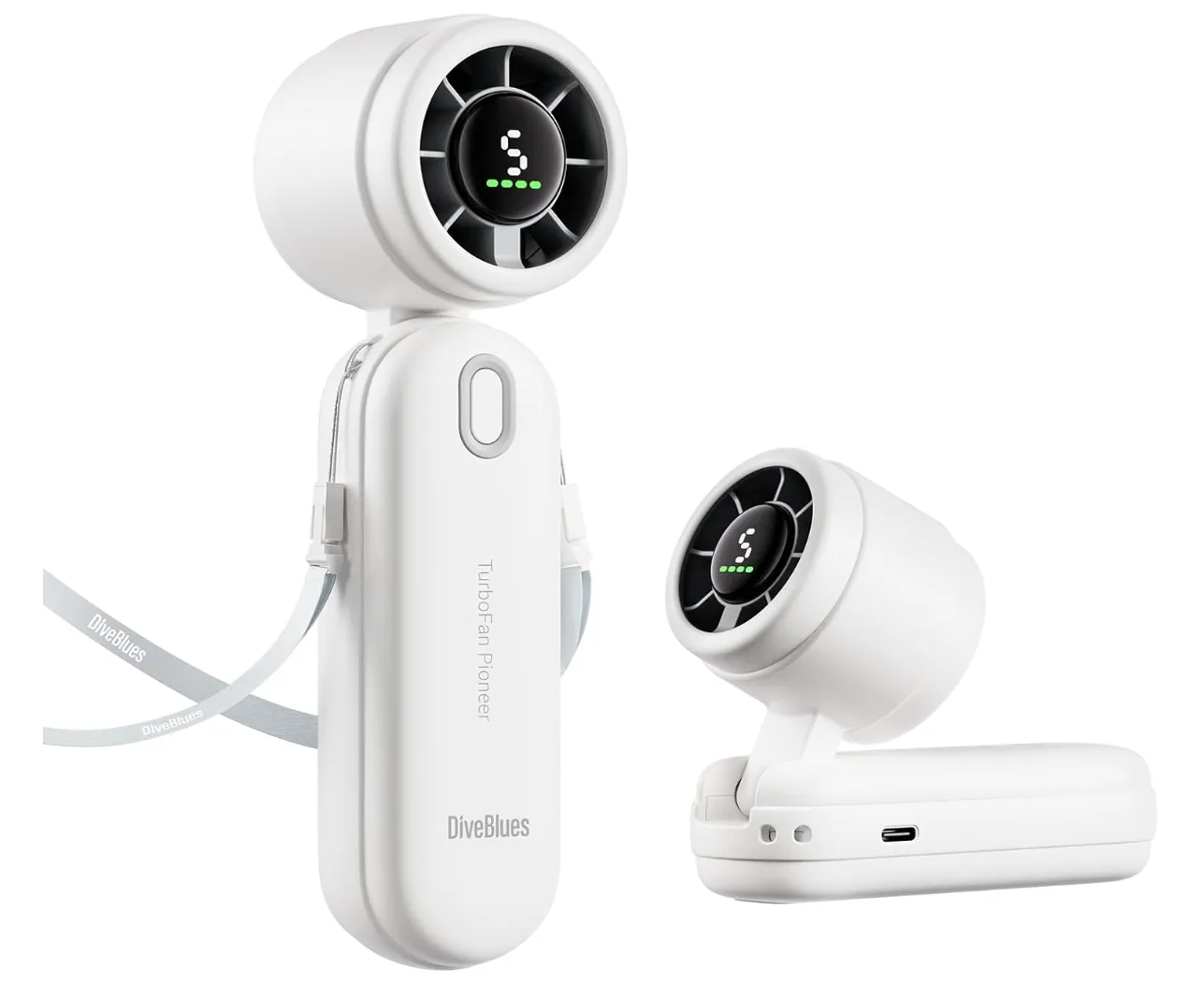 Diveblues 3 In 1 Handventilator Turbo Ventilator Mit 4000Mah Usb Akku