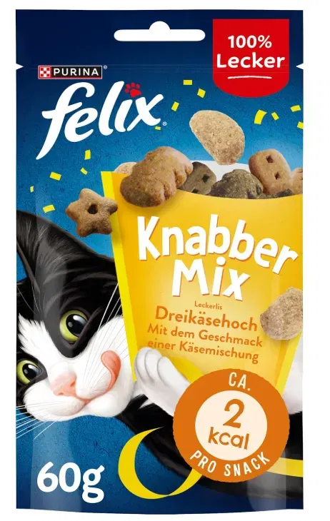Felix Knabbermix Dreikaesehoch Katzensnack