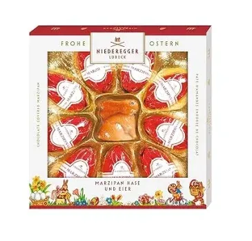 Niederegger Marzipan Eier und Hase 175 g Packung für Ostern