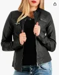 Schwarze Only Kunstlederjacke Onlbandit Für Damen
