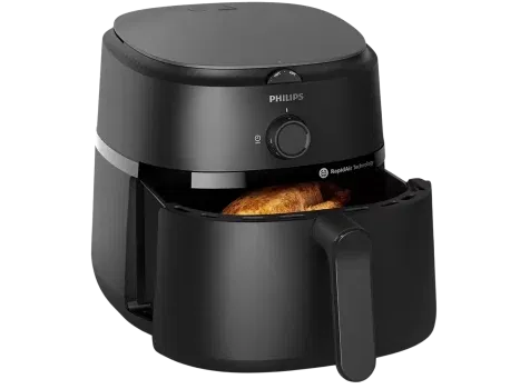 Philips 1000 Series Airfryer NA130/00 (6,2 l) in schwarz.