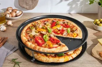Zenker Pizzablech-Set mit Distanzhaltern für knusprige Pizzen
