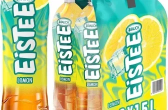 Rauch Eistee Lemon 6er Pack 1,5 Liter PET-Flaschen mit Zitrone und Eiswürfeln