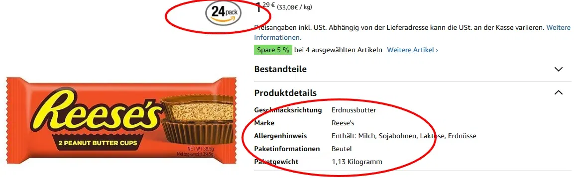 Reese S Peanut Butter Cups 39 G Amazon De Lebensmittel Getraenke 04 08 2025 04 34 Pm