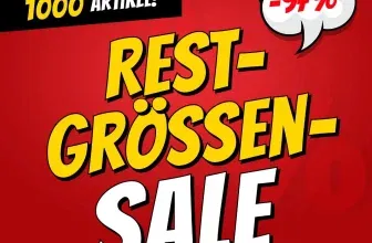 SportSpar Restgrößen Sale mit mehr als 1.000 Produkte mit bis zu 97 % Rabatt ggü. UVP