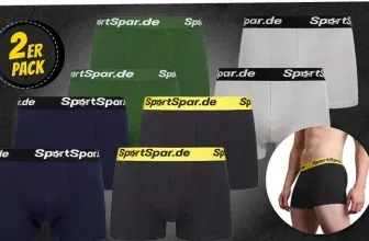 SportSpar: Herren "Double Sparbuchse" Boxershorts (Gr. S bis 2XL) für 2,99 € zzgl. Versand