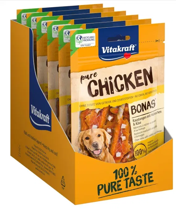 Vitakraft Pure Chicken Bonas Hundeleckerli Kaustangen