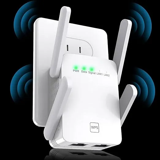 Wlan Verstaerker 300 Mbits Wlan Repeater2.4Ghz Wifi Repeater Mit Lan Anschluss Abdeckung Bis Zu 200 M² Kompatibel Mit Alexa Standard Routern