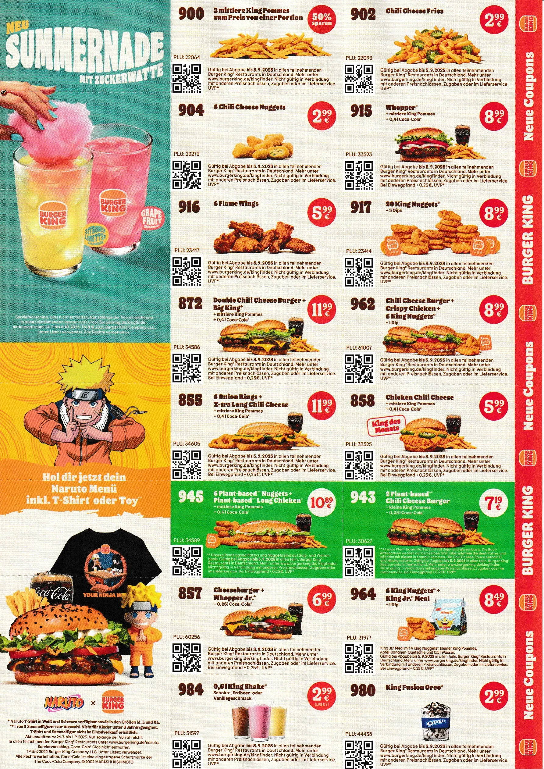 Schnäppchen, Deals und Rabattcodes des Tages - Burger King Menü mit Pommes und Getränk