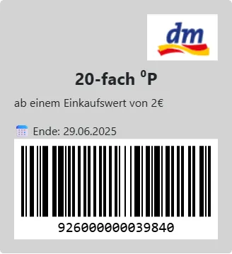 Schnäppchen, Deals Und Rabattcodes Des Tages - Dm 20 Ean 926000000039840