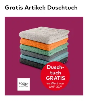 Gratis Vossen Duschtuch im Wert von 37,95€ bei Porta - Luxuriöses Angebot