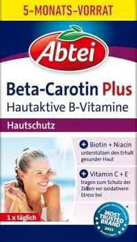 Abtei Beta-Carotin Plus (150 Kapseln für 5 Monate) ab 4,49 € inkl. Prime-Versand (statt 12,80 €)