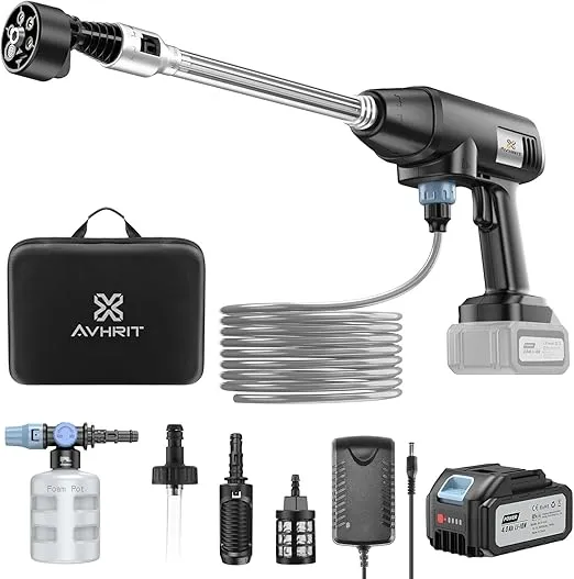 Schnäppchen, Deals Und Rabattcodes Des Tages - Akku Hochdruckreiniger 800Psi Portable Power Cleaner Mit Wiederaufladbarer 4.0Ah Batterie