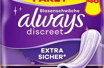 Always Discreet Inkontinenz-Einlagen Ultimate Nacht Monatspaket bei Blasenschwäche (3x 48 Einlagen (3x 4 Packungen x 12 Stück)) ab 40,44 € inkl. Versand (statt 71,10 €)