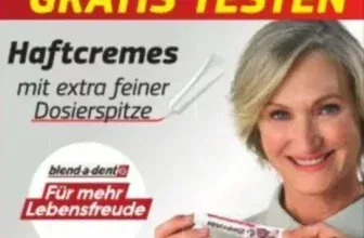 Schnäppchen, Deals und Rabattcodes des Tages - Gratis Testen von blend-a-dent Haftcreme