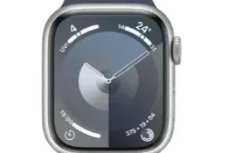 Apple Watch Series 9 (GPS) 41mm Aluminiumgehäuse silber, Sportband sturmblau, S/M für 299,00 € inkl. Versand (statt 385,95 €)