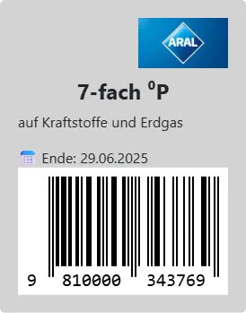 Aral 7 EAN 9810000343769 Schnäppchen, Deals Und Rabattcodes Des Tages - Aral Tankstelle