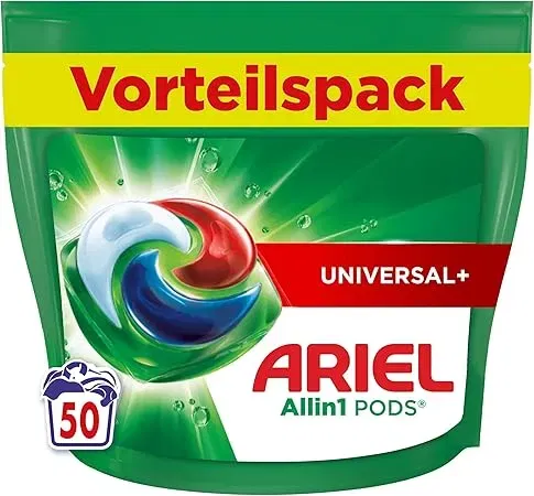 Schnäppchen, Deals Und Rabattcodes Des Tages - Ariel Waschmittel Pods All-In-1 Flüssigwaschmittel Kapseln 50 Waschladungen Universal Kraftvolle Fleckentfernung Ab Der 1. Wäsche
