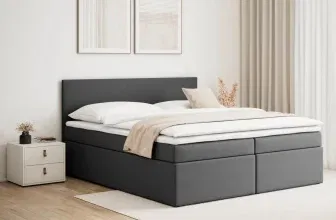 Bessagi Home Boxbett Lucy (ca. 180x200 cm Dunkelgrau mit Topper) für 438,20 € inkl. Versand (statt 599,00 €)