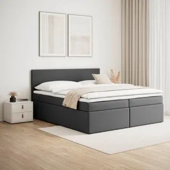Bessagi Home Boxbett Lucy (ca. 180x200 cm Dunkelgrau mit Topper) für 438,20 € inkl. Versand (statt 599,00 €)